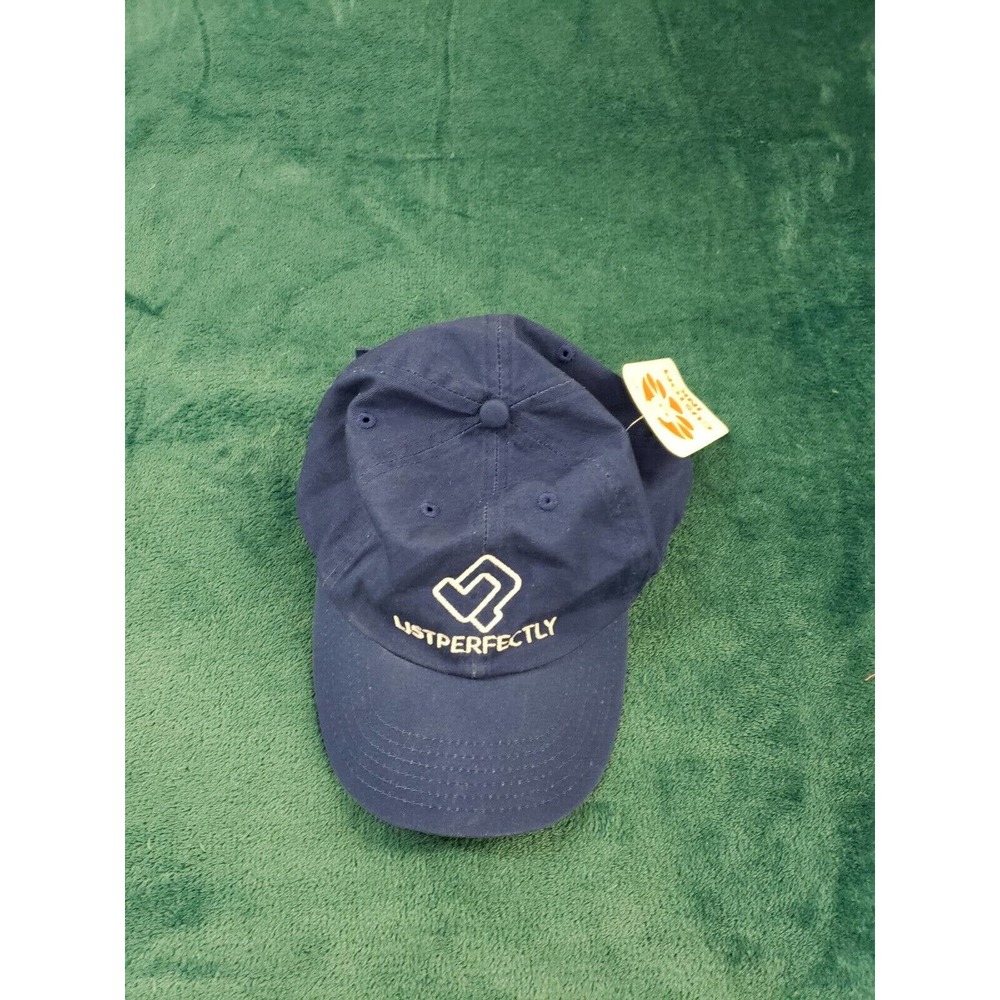List Perfectly Mens Blue Baseball Hat Cap Adjustable One Size NWT